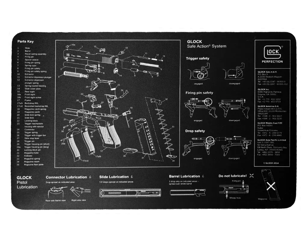 GLOCK Unterlag- und Reinigungsmatte Safe Action® System